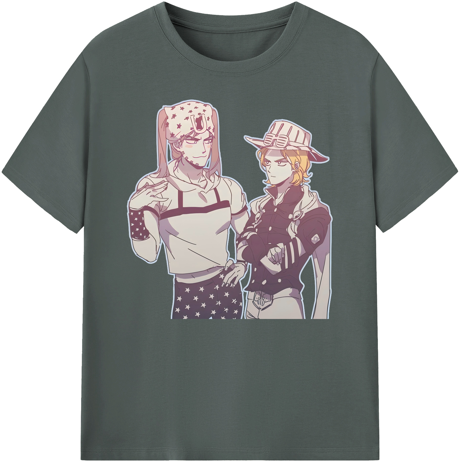（画像用） ジョジョの奇妙な冒険 JoJo's Bizarre Adventure 綿100％ メンズ半袖Tシャツ｜肌触りやわらか＆通気性